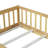 Twin Size Solid Wood Floor Bed for Toddler Bed Transition With Fence And Door Included-670154456
