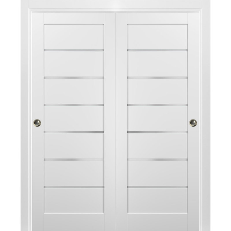 Portes coulissantes en verre givré Quadro, 72 po x 84 po