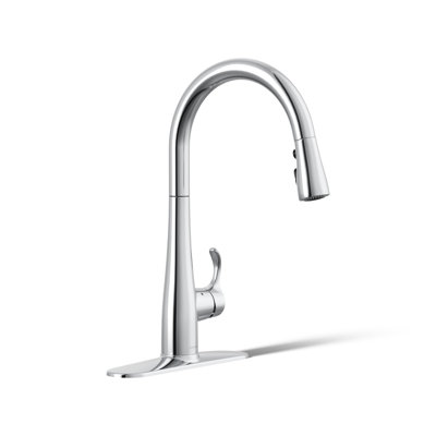 Simplice Touchless Pull-Down Kitchen Sink Faucet with Three-Function Sprayhead