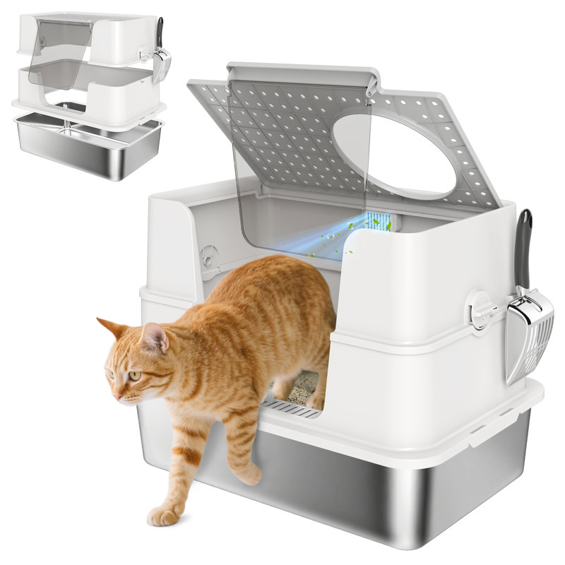 Stainless Steel@@ABS Litter Box Enclosure
