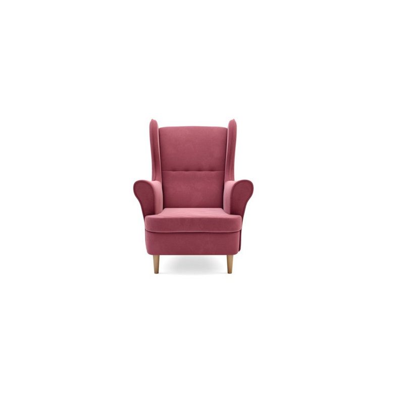 Blume Upholstered Wingback Chair, Pink