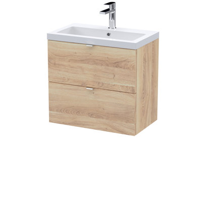 610mm Single Bathroom Vanity with Drop In Vitreous China Basin