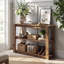 41.34 cm W Solid Wood Top Console Table