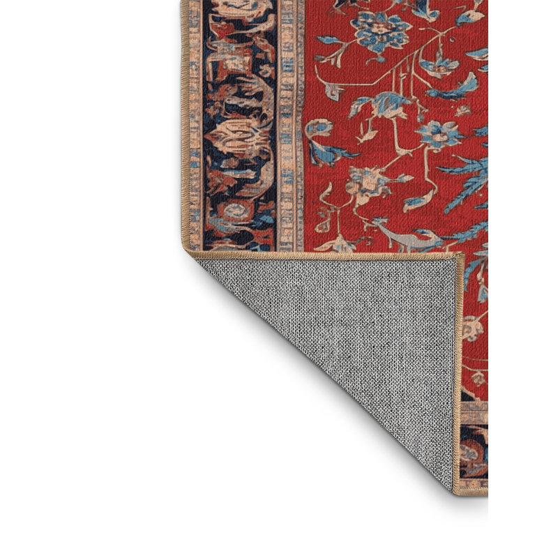 Tapis brun lavable à la machine, Rond 4 pi