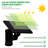 2 PCS Solar Motion Sensor Lights 138 LED 1000LM Wireless LED 3 Adjustable Head Wide Angle Illuminate