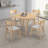 Aurora Small Space Corner Dining Room Set, Solid Wood With Upholstered Seating-1747806697