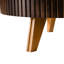 Table basse ronde 31,5 "avec espace de rangement, 31,5", convenant au salon et au bureau, brun