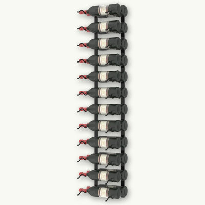 Demato Wall-mounted Wine Rack for 24 Bottles Black Iron