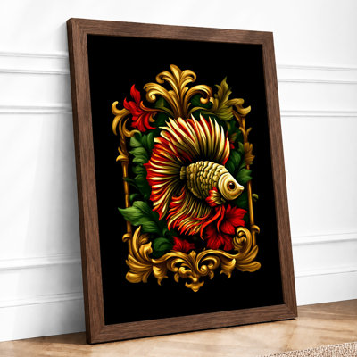 Ornamental Betta Art Deco 1 Piece Single Picture Frame Wall Art