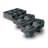 Tovolo Elements Whiskey Ice Mold Set, 6 Jumbo Cubes and 4 Spheres BPA-Free, Charcoal