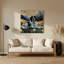 «Dogs Saint Bernard», art mural en métal bleu-116653255