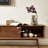 Elegant black walnut TV cabinet