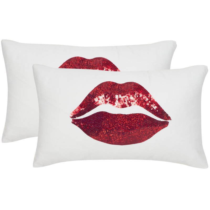 Sequined Feather Throw Pillow