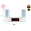 Meuble télé / foyer électrique ultrabrillant, lumières à DEL RVB, haut-parleur Bluetooth, télécommande - aucun assemblage requis-529539898-530169779