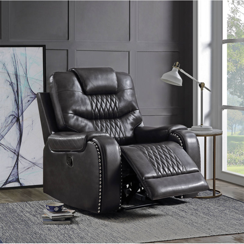 Fauteuil inclinable manuel en cuir synthétique Magnetite