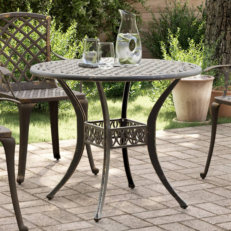 Gutzwiller Round 90Cm L Bistro Table, Bronze, Black