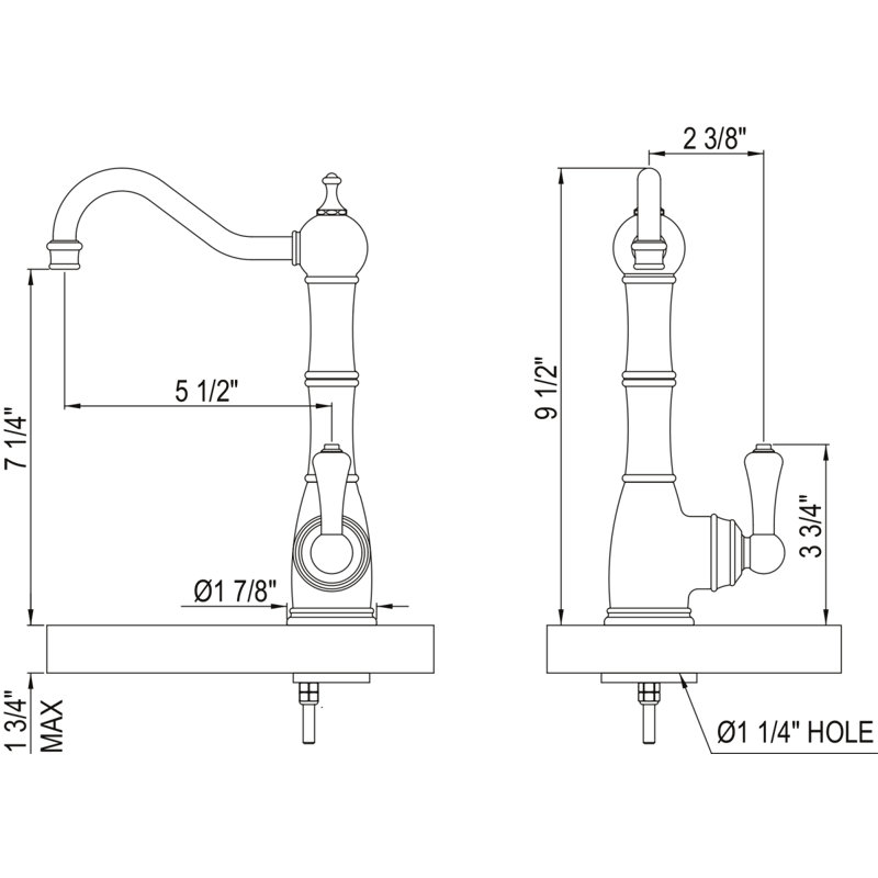 Edwardian Hot Water Dispenser, Unlacquered Brass