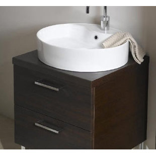 Aurora 22.7'' Solid Wood Single Bathroom Vanity Top with Sink
