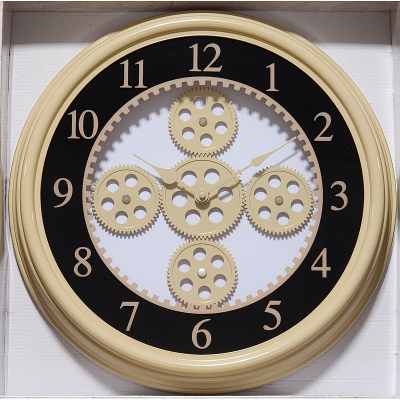 Wall Clock, Black/Gold