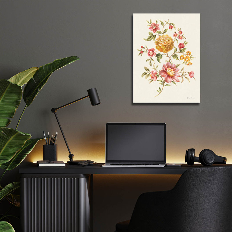 «Golden Flowers 1» par Danhui Nai, art mural en verre acrylique
