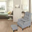 Chaise de salon en tissu gris avec fauteuil inclinable et options de rangement