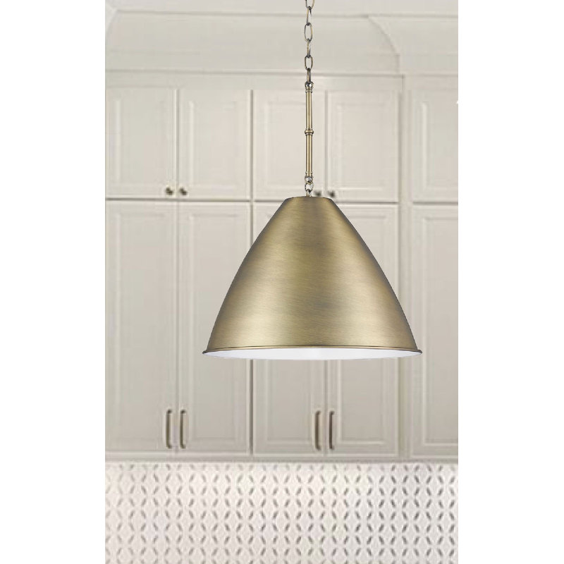 Feldt 1 - Light Single Pendant, Nickel, 28" H x 21" W x 21" D