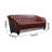 Vintage Industrial Rivet Aluminum Skin Sofa 79.53'' Faux Leather Sofa