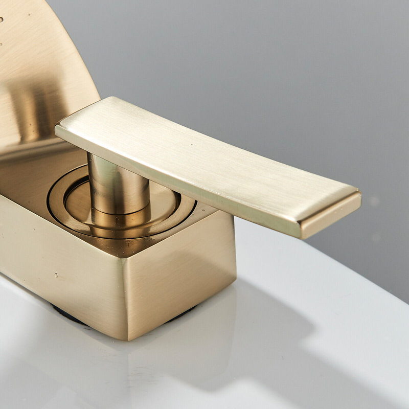 Single-Hole Single-handle Bathroom Faucet, Brushed Gold