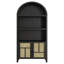 Armoire de rangement arquée avec portes en rotin