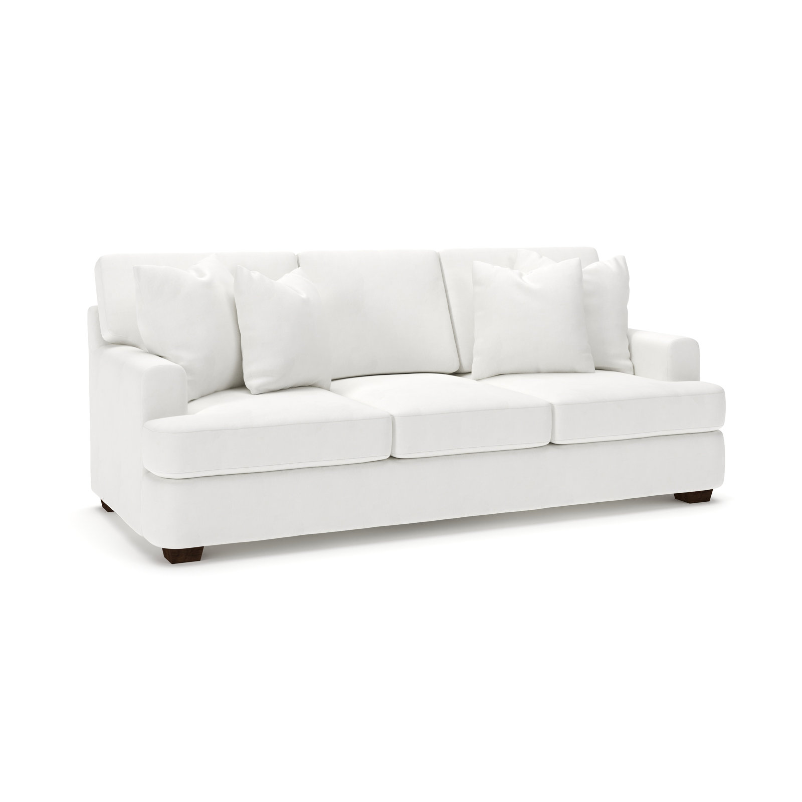 Emilio 90'' Upholstered Sofa, Classic Bleach White