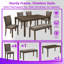 Ensemble de table de salle à manger 6 pièces en bois pour 6 personnes 58,5 L table 38 banc et 4 chaises-1434363112