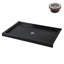 Base de douche en acrylique noir lustré avec drain central 60 po x 36 po Streamline NT-2244-60BL-CR, drain inclus