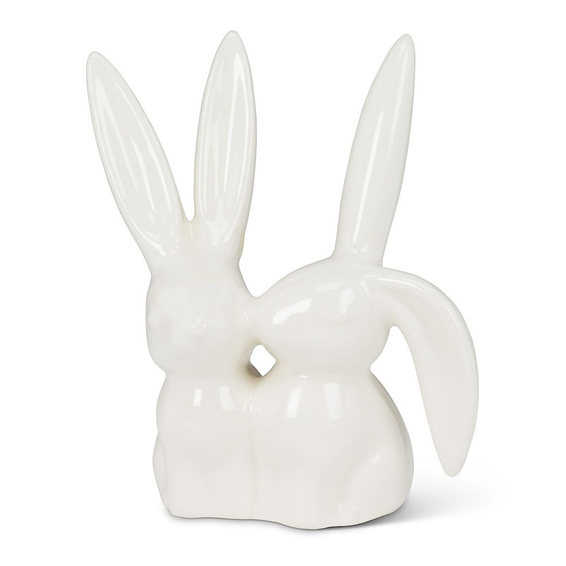 Paire de porte-bagues lapins