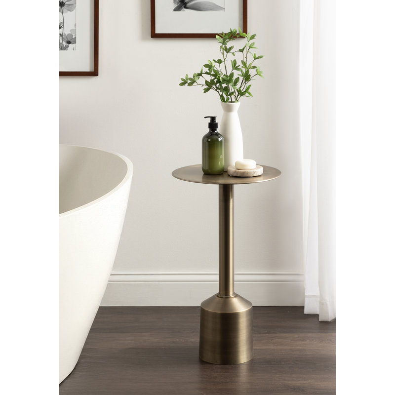 Table d'appoint ronde Modern, Doré