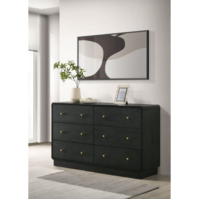 Aadvika 6-drawer Dresser Cabinet Black