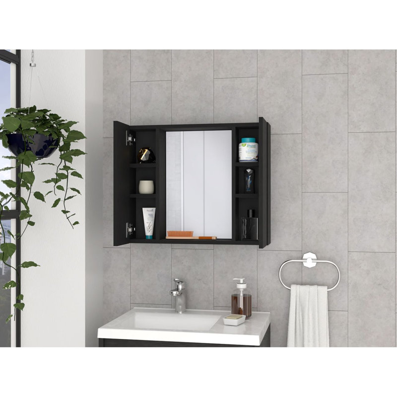 Armoire à pharmacie 23,71 W 19,61 H, Noir