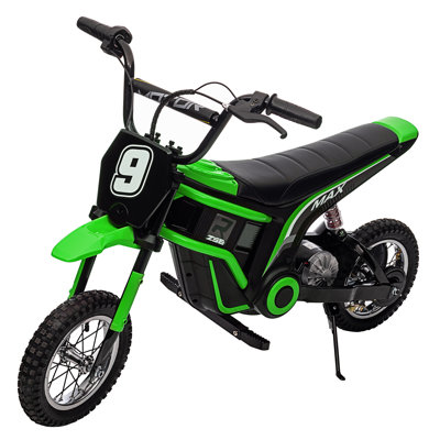 Vélo électrique 24V 350W pour enfants, vélo tout terrain 14,5 MPH, 135 lb, capacité d'absorption des chocs pour les tout-petits de 6 à 14 ans, vert, numéro 7