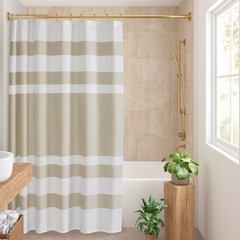  Rideau de douche Dionne Modern, Taupe