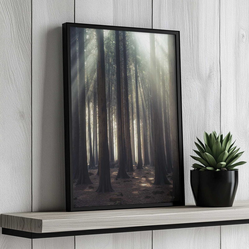 «God Rays» par Martin Podt, reproduction d'art, L 32 po x H 48 po, Argent, Impression encadrée
