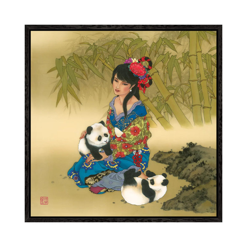 Wolong Valley - Painting on Canvas, Black Framed, 66.04 cm H x 66.04 cm W
