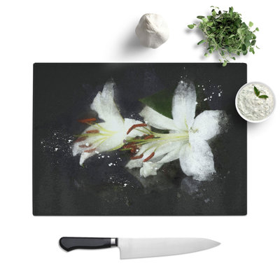 Lily Flowers Chopping Board