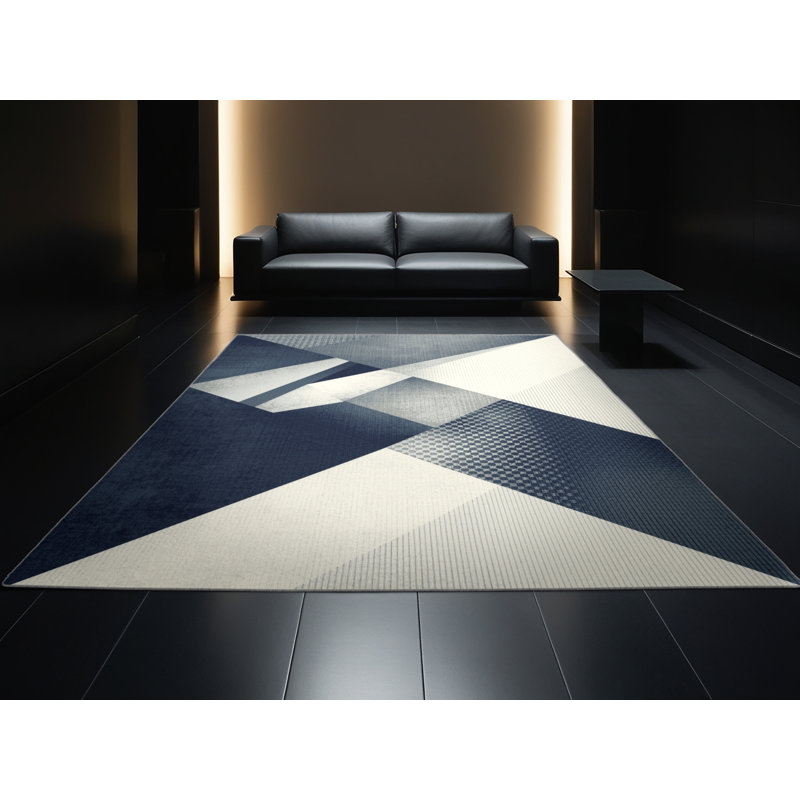 Machine Washable Cities & Countries Doha Islamic Art Museum Sleek & Chic Modern Geometric Rug in Gray – Gray Binding, 2x3