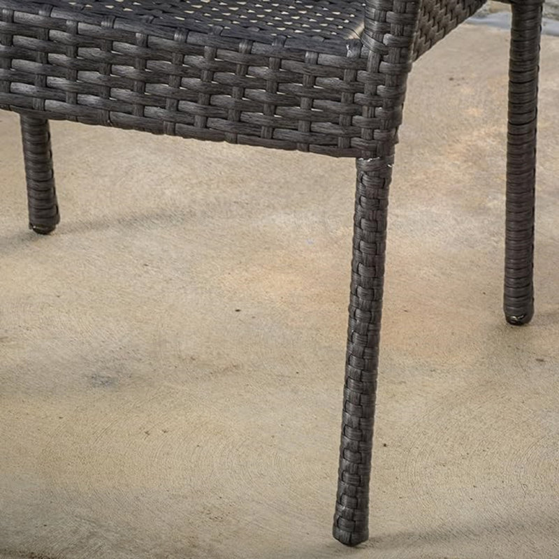 Chaise d'extérieur en osier de patio, Gris