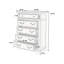 Commode à tiroirs en bois blanc antique avec plateau en noyer antique et armoire de rangement