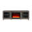 Summit 70"W Gray Walnut Finish TV Stand Console With Fireplace And Heater-1159853660