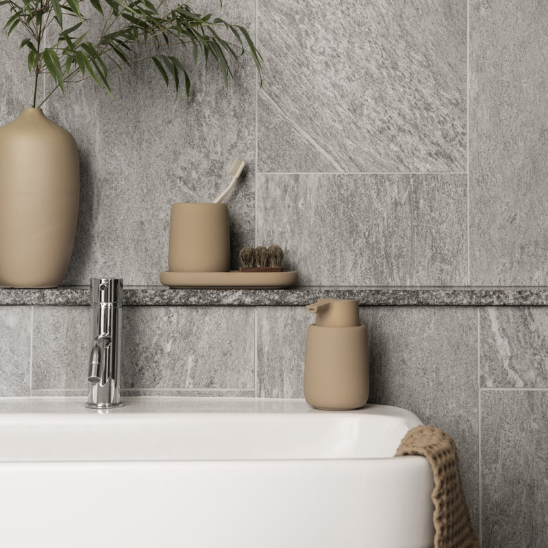Ensemble d'accessoires de salle de bain SONO, Brun clair