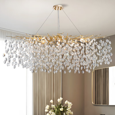 Jedidja 13 - Light Crystal Dimmable Wagon Wheel Chandelier