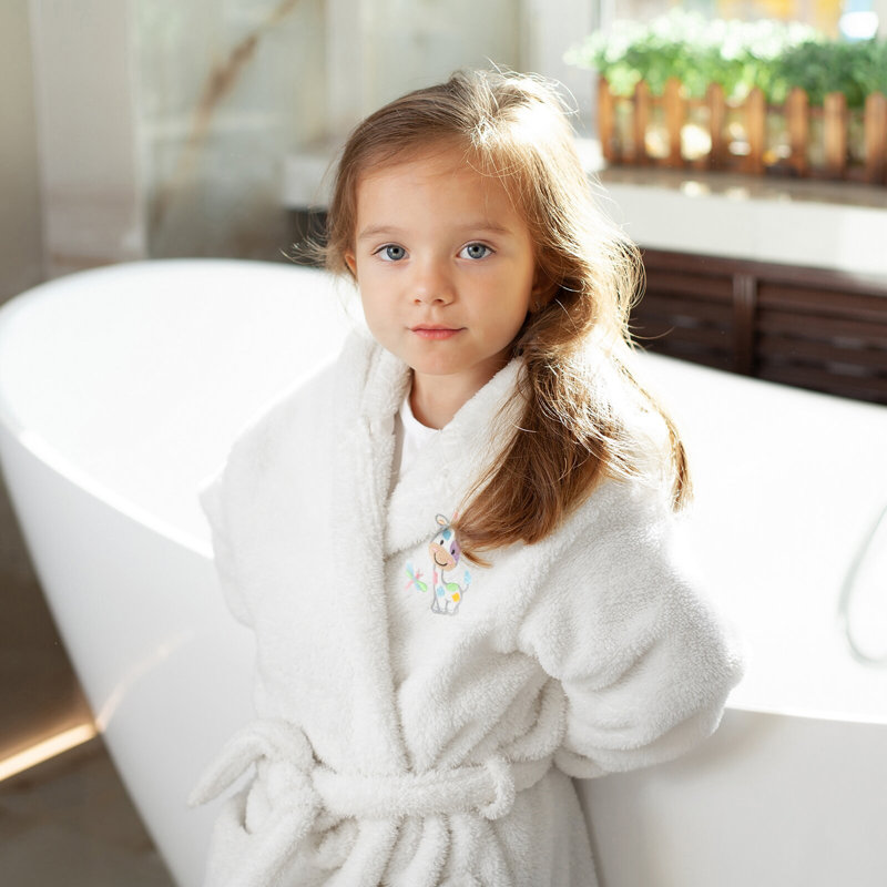Broten Cotton Terry Cloth Mid-Calf Bathrobe with Pockets