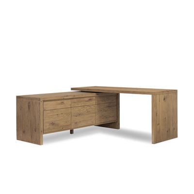 Bureau tournant en chêne fumé Lynn Noah