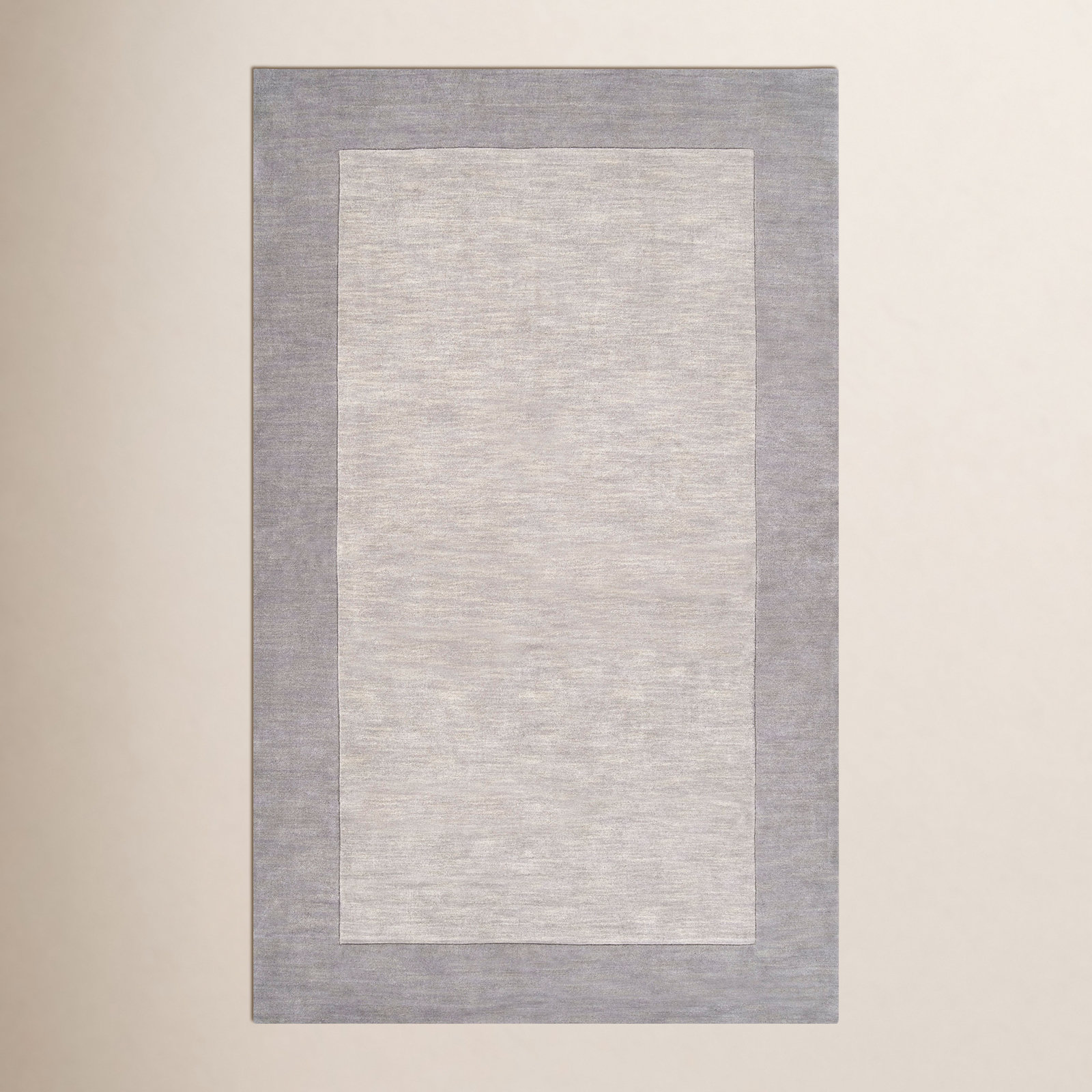 Dolma Charcoal Gray Hand-Woven Wool Rug, Rectangle 2' x 3'